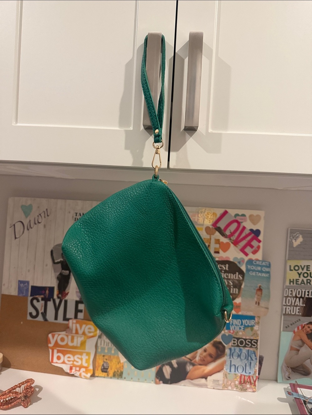 Green Wristlet Clutch - Women Bags MONTANA WEST Real leather